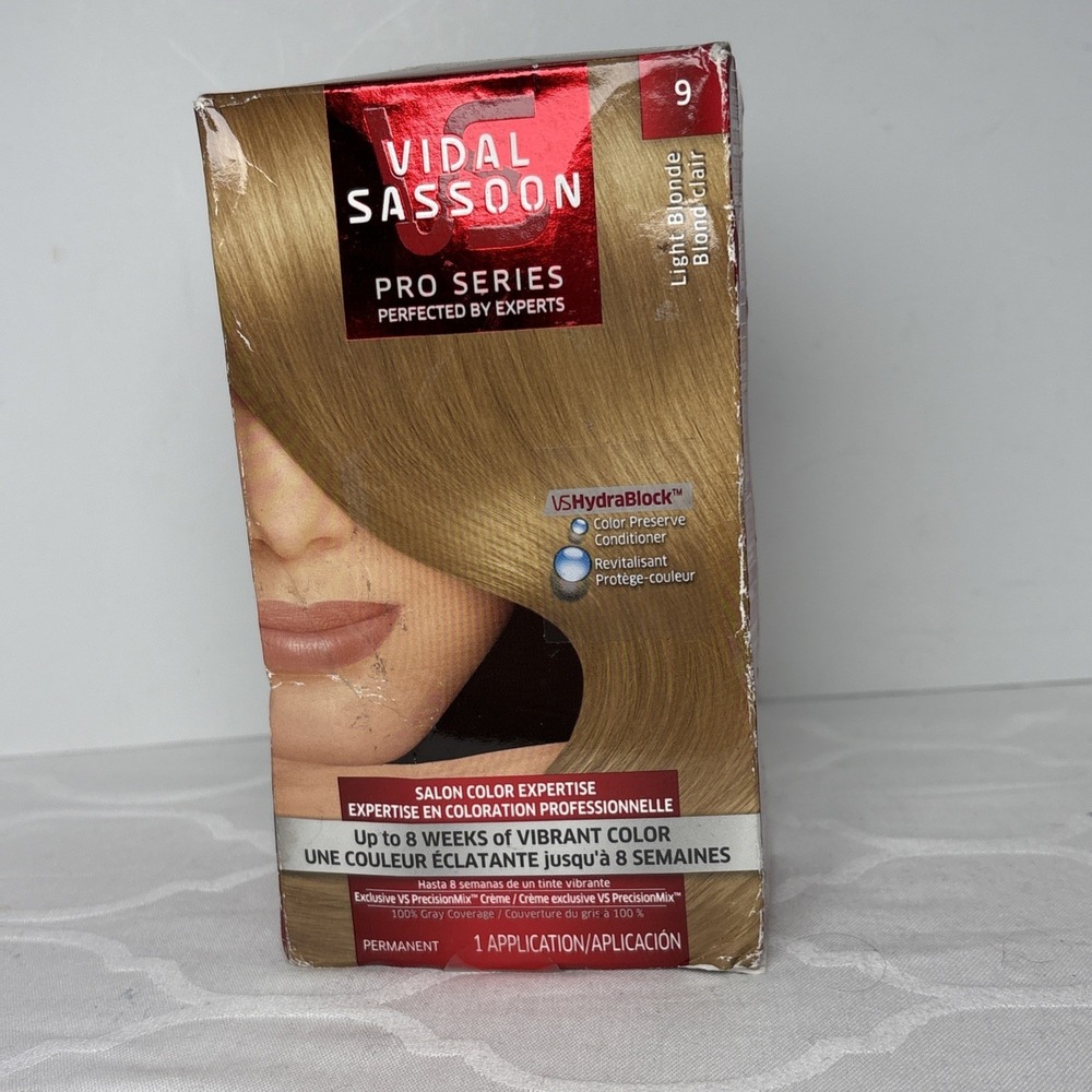 Vidal Sassoon VS Pro Series Ultra Vibrant Color 9 Light Blonde New Discontinued